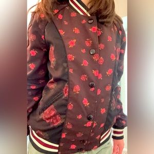 Coach Reversible Women’s Varsity jacket, Rose Floral